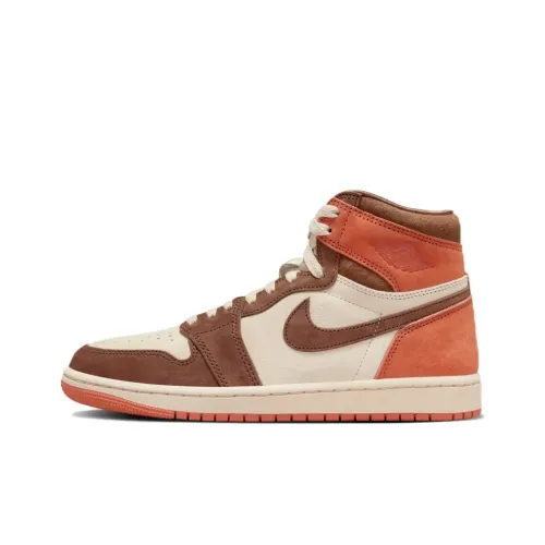 Jordan Air Jordan 1 High OG 'Cacao Wow And Песочный Drift' Высокий Топ Винтажные Баскетбольные Кроссовки Женские Какао-коричневый