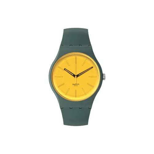 Swatch Quartz Movement Унисекс Часы 47,4mm*41mm*9,85mm Желтые