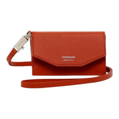 FERRAGAMO Palm Телячья кожа Клатч Мужской Красный Терракота