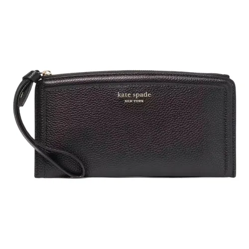 Kate Spade Knott Litchi Grain Leather Wallet Women's Black