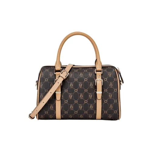 Hush Puppies Сумка через плечо из натуральной коровьей кожи сумка Boston сумка среднего размера женская кофейного цвета