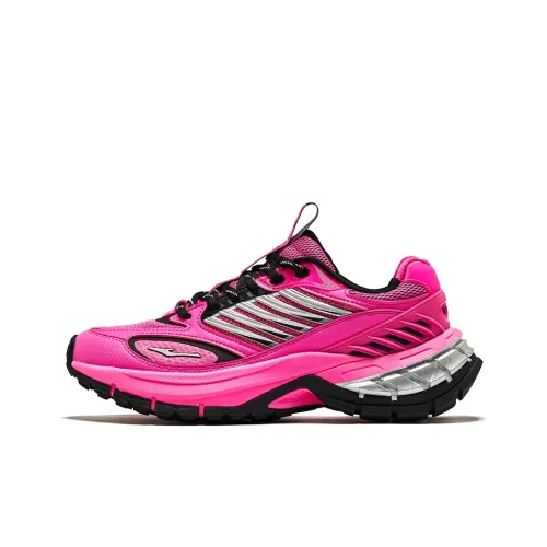 Erke Hung Перо Амортизация Износостойкий Низкий Топ Casual Женский Числа Розовый Черный