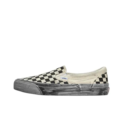 Vans Slip On Аbrasion Resistant Низкие Кроссовки для скейтбординга Унисекс Черный Белый
