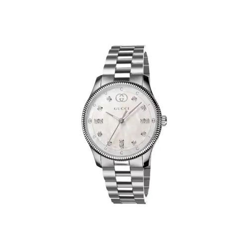 GUCCI Наручные часы Кварцевый механизм Нержавеющая сталь Ремешок 29 мм Жемчужная раковина Циферблат Цвет Женские часы