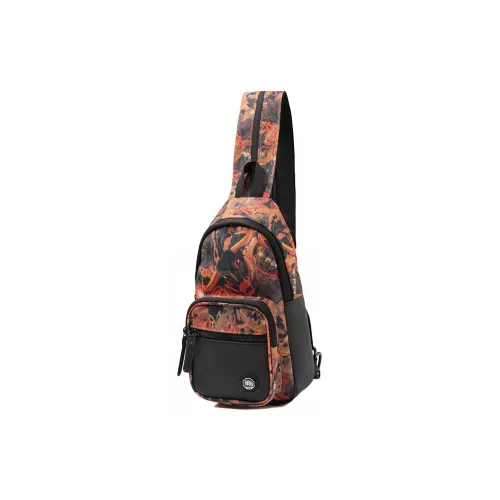 Лайнер Искусственная кожа Сумка через плечо Сумка через плечо Sling Стандартная Унисекс Оранжевый