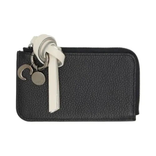 Chloe Alphabet Коровья кожа зернистая текстура кошелек женский черный