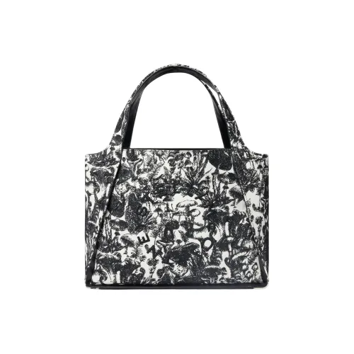 Stella McCartney Bananatex® Холст Тоут Сумка Сумка для покупок Женская Черная Белая