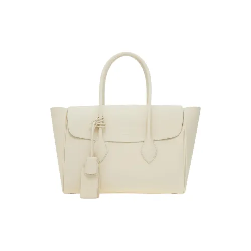 Ferragamo Hammered Телячья кожа Тоут Сумка Сумка для покупок Сумка Большая Мужская Белая