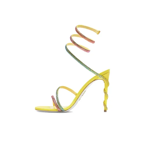 RENE CAOVILLA One Ремень Сандалии 10,5 см Женские Желтые