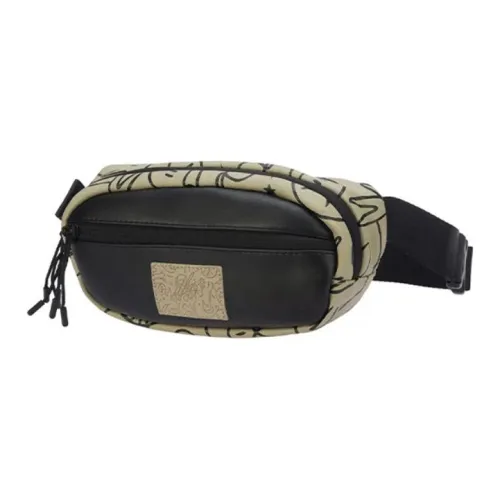 LINING Wade ARTIST dft Коллаборация Ткань Сумка через плечо Бананка Регулярная Унисекс Хаки