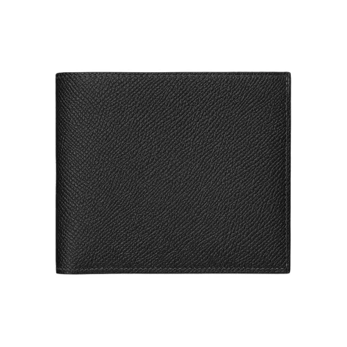 HERMES MC2 Epsom Телячья кожа Держатель для карт кошелек Унисекс Черный Индиго