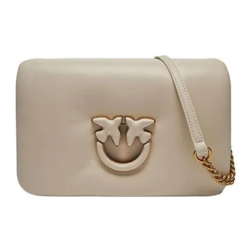 PINKO PuffLove Birds Collection Кожа Сумка через плечо Сумка на плечо Женская Белая