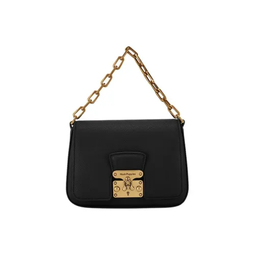 Hush Puppies Синтетическая кожа Сумка через плечо Одно плечо Средний размер Женская Черная