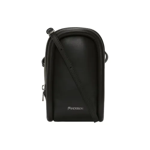 JW Anderson Full с рельефной голенью кожа карман для мобильного телефона сумка через плечо женский черный