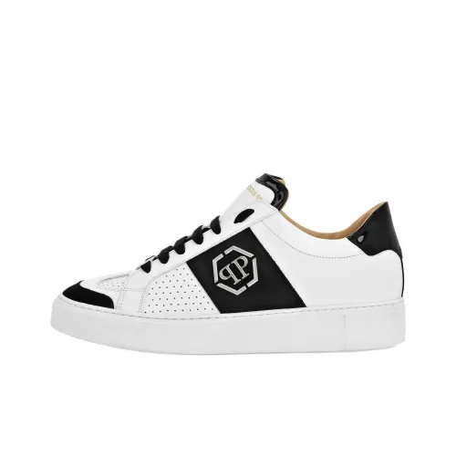 PHILIPP PLEIN Низкие кроссовки для скейтбординга Мужские Черно-белые