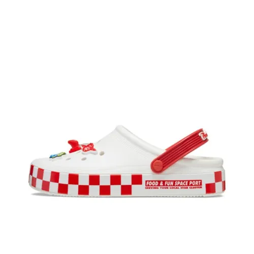 Crocs Сабо Белый и красный Унисекс