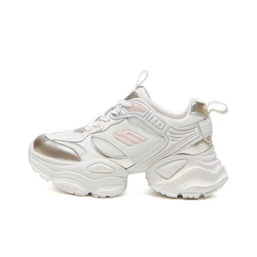 WOOS BOBO Амортизация Противоскользящий Дышащий Легкий Покрытие Низкий Топ Толстая подошва Кроссовки Женские