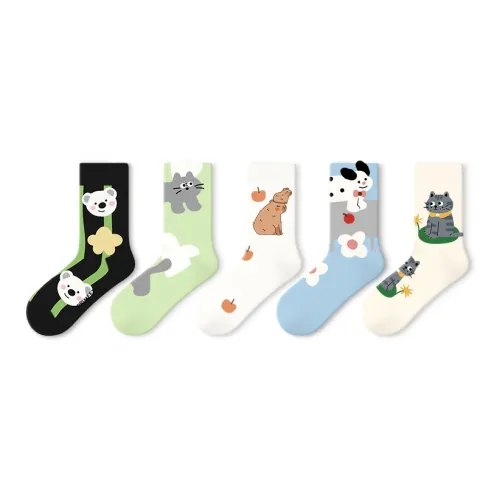 PRIMEET Носки Crew Женские упаковка из 5 пар