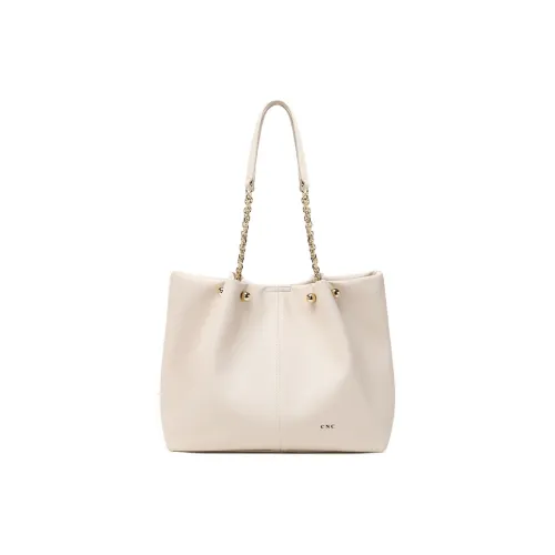 CNC Коровья кожа Тоут Сумка Сумка для покупок Сумка Сумка через плечо Женская Белая Черная