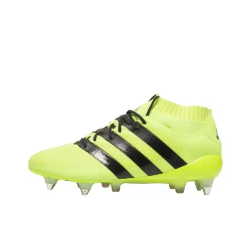 Adidas Ace 16,1 AG Искусственная трава Противоскользящие Устойчивые к истиранию Футбольные бутсы Унисекс Желтый