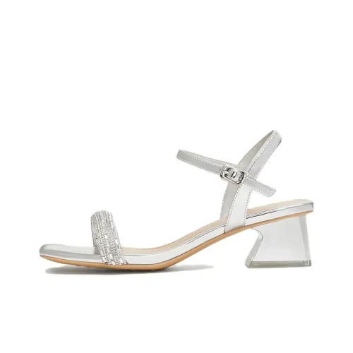 BASTO One Ремешок Сандалии 4CM Женские Серебряные