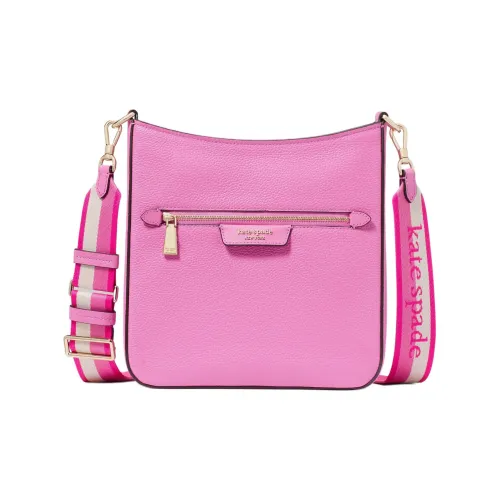 Kate Spade Hudson Зернистая кожа личи кожа курьерская сумка сумка через плечо женская фиолетовый ромашка