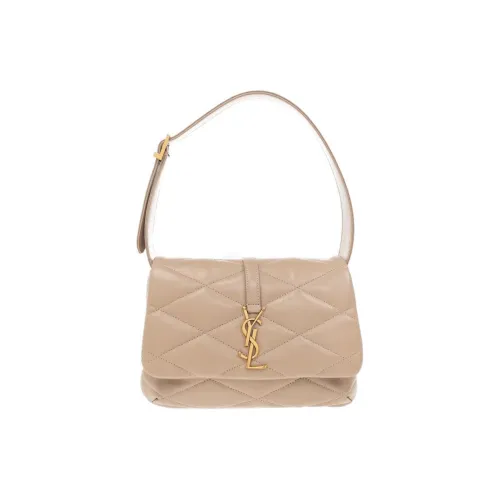 SAINT LAURENT LE57 Series Овчина Плечевая сумка Сумка Сумка через плечо Женская Серый Бежевый