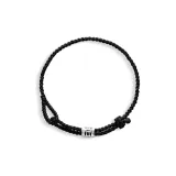 Бусина удачи, черный шнур