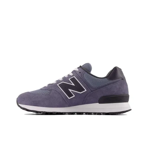New Balance NB 574 Амортизация устойчивость к истиранию дышащий низкий топ беговые кроссовки унисекс серый фиолетовый