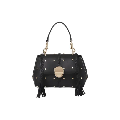 Chloe Penelope Series Smooth Calfskin Handbag Crossbody Bag Mini Women's Black
