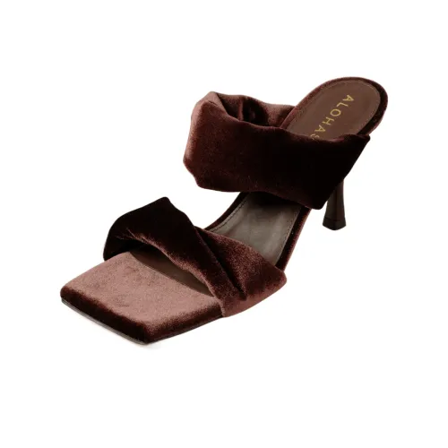 ALOHAS Слипоны 8,5 см Женские Темно-коричневые