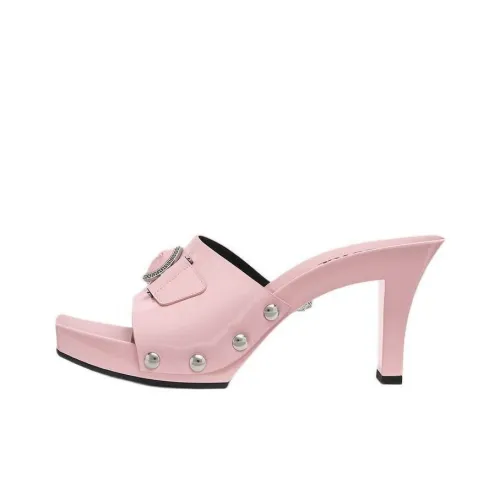 VERSACE Medusa Шлепанцы 6 см Женские Розовые