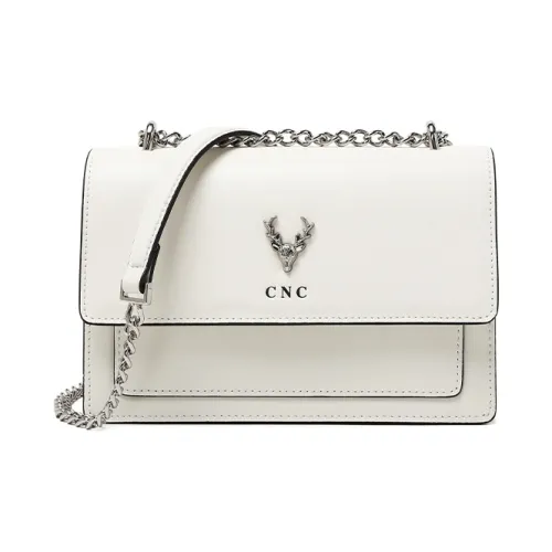 CNC Сумка из коровьей кожи с цепочкой сумка через плечо женская белая черная