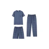 LJF6608 Мужской-Осенний Волна Синий