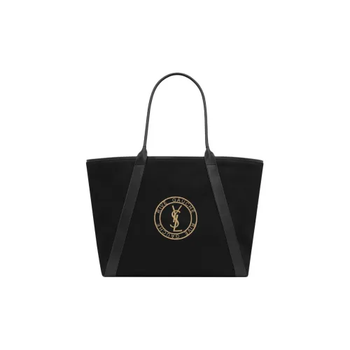 SAINT LAURENT Ткань с коровьей кожей тоут-сумка сумка для покупок сумка через плечо мужская черная