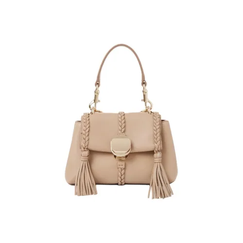 Chloe Penelope Series Lambskin и Calfskin Портативная Сумка через плечо Сумка на плечо Женская Clay Brown