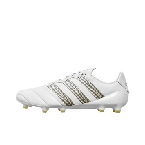 Adidas Ace FG Твердый Грунт Амортизация Износостойкие Футбольные Бутсы Мужские Белые