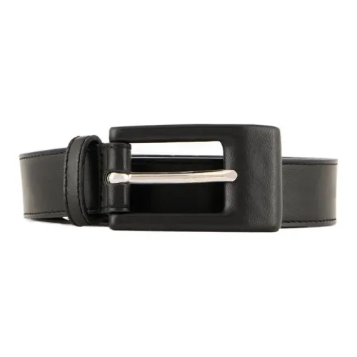 EMPORIO ARMANI Текстурированный Шпилька Кожаные ремни Женские Черный Ширина 3 см