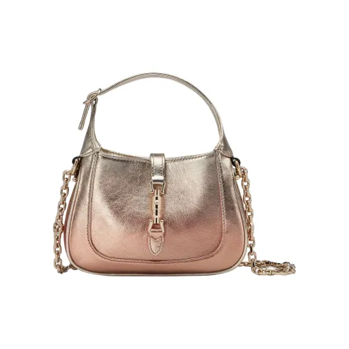 GUCCI Jackie 1961 Люрекс Кожа Сумка через плечо Сумка Мини Женская Медная