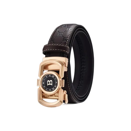 Old Man's Head Спилок Коровья Кожа Ремни Мужской Золотой Ширина 3,5 см