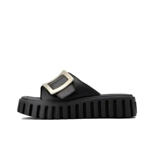 Roger Vivier VIV' Go Толстая резиновая подошва Слипоны 3,5 см Женские Черные