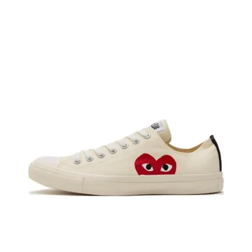 Play Comme DES Garcons x Converse Chuck Taylor All Star Дышащий Амортизация Низкие Кеды Унисекс Бежевый