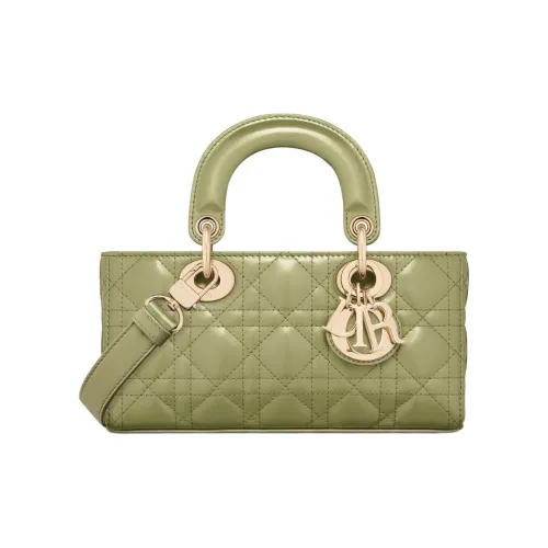 DIOR LADY D JOY Телячья кожа Сумка через плечо Сумка Маленькая Женская Кактус Зеленый
