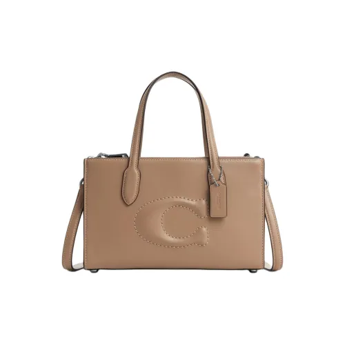 COACH Nina Утонченный Телячья кожа Сумка через плечо Сумка Средний Women's Silver Тауповый