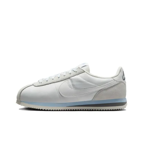 Nike Cortez Textile Low Топ Повседневный Городской Коммутирование Беговые кроссовки Женские Белый Синий Серый