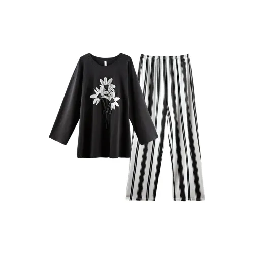 Q'NIANMA Пижамный комплект Женские Афинский черный