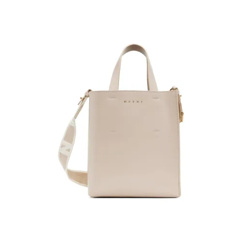 MARNI Museo Телячья кожа Сумка через плечо Сумка Мини Женская Серый Белый