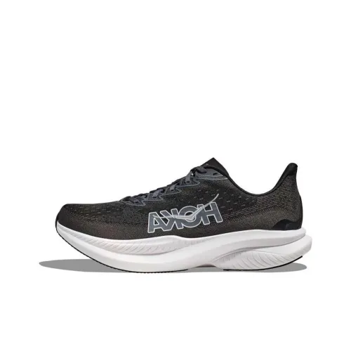 HOKA ONE ONE Износостойкие Дышащие Низкие Беговые Кроссовки Унисекс Черные