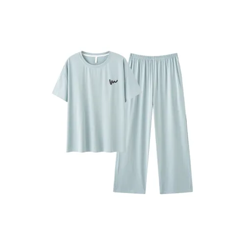 MOOLMEYNO Пижамный комплект женский небесно-голубой