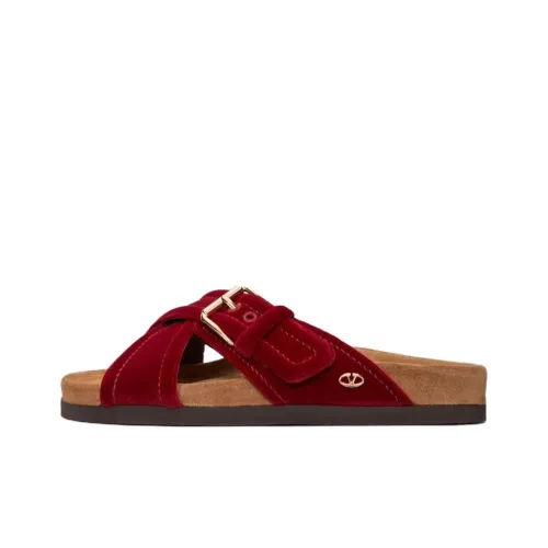 Valentino Garavani Шлепанцы Женские Red